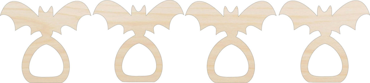 Bat Napkin Rings Laser Cut Baltic Birch Unfinished DIY Wood Art Supplies NPKN53 - The Wood Shape Store