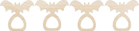 Bat Napkin Rings Laser Cut Baltic Birch Unfinished DIY Wood Art Supplies NPKN53 - The Wood Shape Store