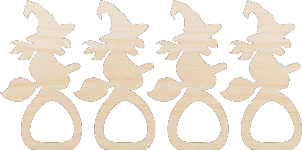 Napkin Rings Witch Unfinished Laser Cut Wood  Set of 4 - NPKN5