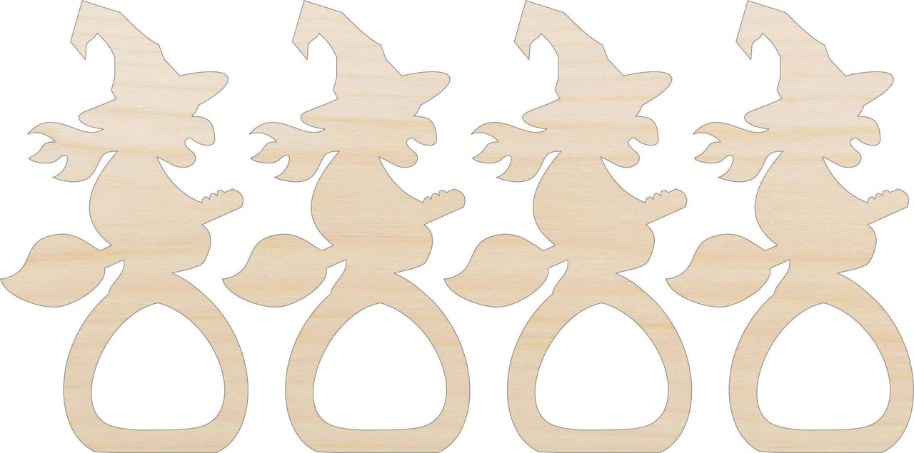 Witch Napkin Rings Laser Cut Baltic Birch Unfinished DIY Wood Art Supplies NPKN5 - The Wood Shape Store