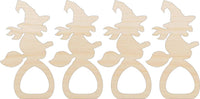 Witch Napkin Rings Laser Cut Baltic Birch Unfinished DIY Wood Art Supplies NPKN5 - The Wood Shape Store