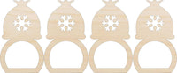 Bell Napkin Rings Laser Cut Baltic Birch Unfinished DIY Wood Art Supplies NPKN60 - The Wood Shape Store