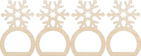 Snowflake Napkin Rings Laser Cut Baltic Birch Unfinished DIY Wood Art Supplies NPKN62 - The Wood Shape Store
