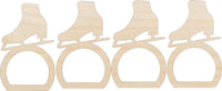 Ice Skate Napkin Rings Laser Cut Baltic Birch Unfinished DIY Wood Art Supplies NPKN63 - The Wood Shape Store