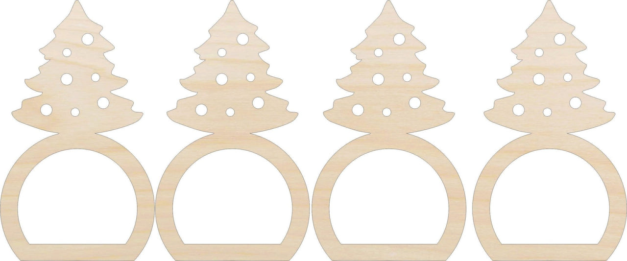 Tree Napkin Rings Laser Cut Baltic Birch Unfinished DIY Wood Art Supplies NPKN64 - The Wood Shape Store