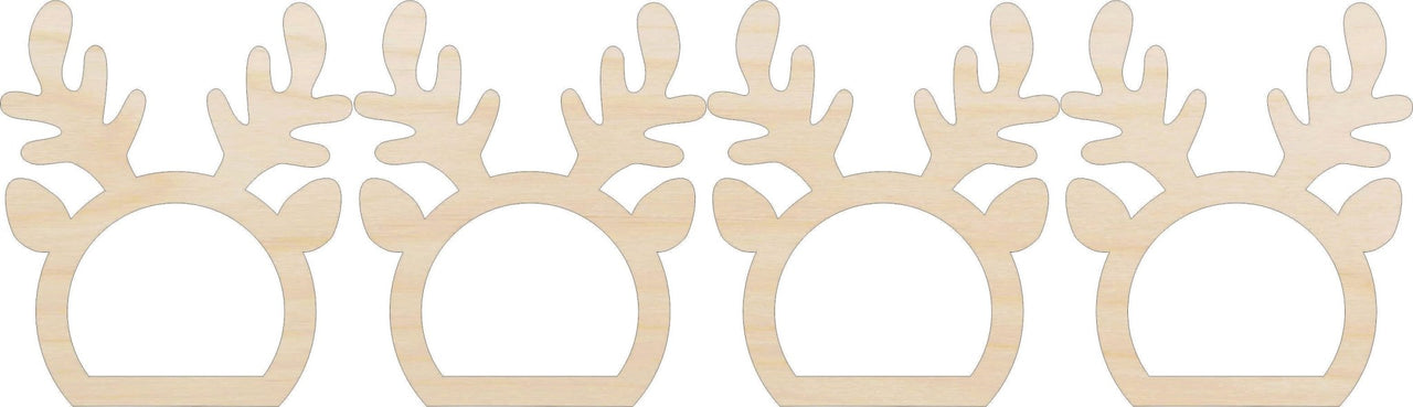 Reindeer Napkin Rings Laser Cut Baltic Birch Unfinished DIY Wood Art Supplies NPKN65 - The Wood Shape Store