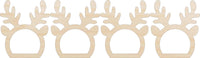 Reindeer Napkin Rings Laser Cut Baltic Birch Unfinished DIY Wood Art Supplies NPKN65 - The Wood Shape Store