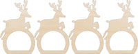 Reindeer Napkin Rings Laser Cut Baltic Birch Unfinished DIY Wood Art Supplies NPKN66 - The Wood Shape Store