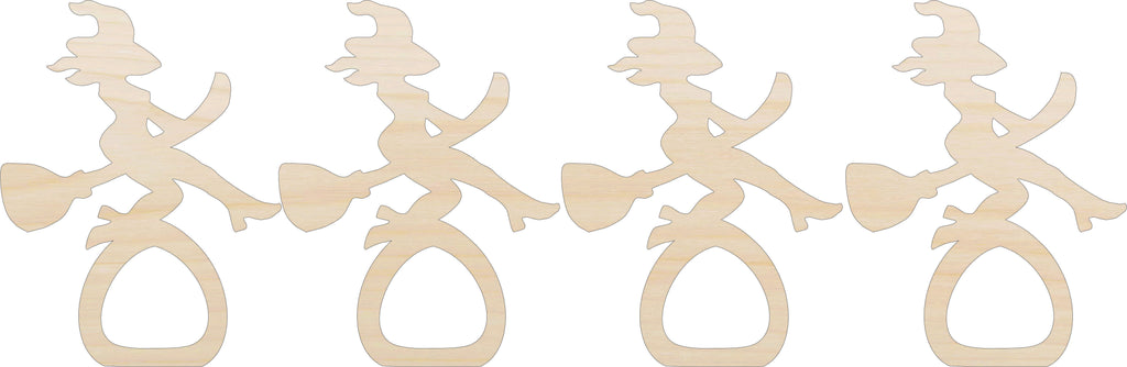 Napkin Rings Witch Unfinished Laser Cut Wood  Set of 4 - NPKN6