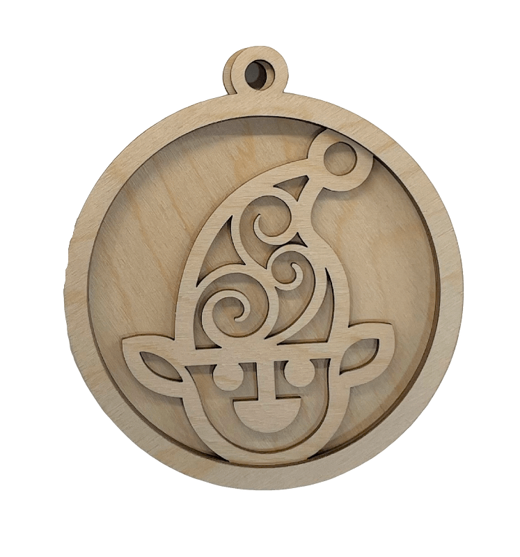 Elf 3D Laser Cut Ornament – Baltic Birch Wood Craft Supplies | DIY Wood Ornament Kit XM7 - The Wood Shape Store