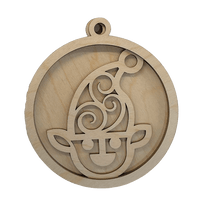 Elf 3D Laser Cut Ornament – Baltic Birch Wood Craft Supplies | DIY Wood Ornament Kit XM7 - The Wood Shape Store