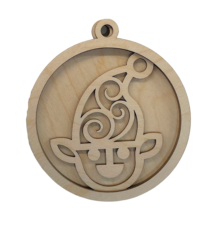 3D Ornament Elf 3 Pieces Laser Cut Out Unfinished ORN102 3D Ornament Elf 3 Pieces Laser Cut Out Unfinished ORN102