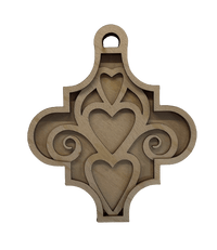 3D Laser Cut Ornament – Baltic Birch Wood Craft Supplies | DIY Wood Ornament Kit DS15 - The Wood Shape Store