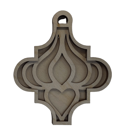 3D Laser Cut Ornament – Baltic Birch Wood Craft Supplies | DIY Wood Ornament Kit DS8 - The Wood Shape Store