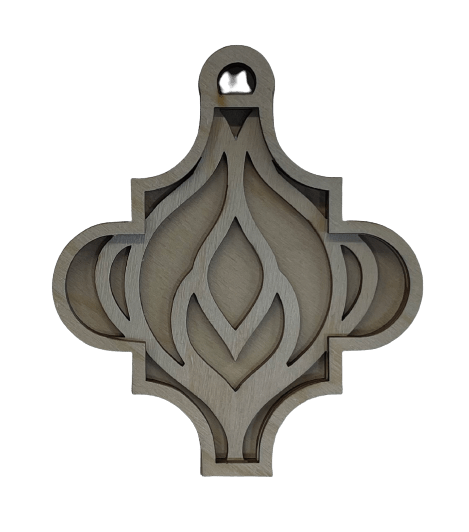 3D Laser Cut Ornament – Baltic Birch Wood Craft Supplies | DIY Wood Ornament Kit DS16 - The Wood Shape Store