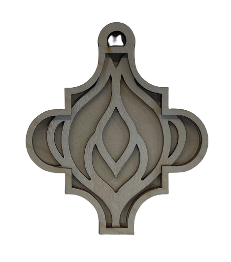 3D Ornament 3 Pieces Laser Cut Out Unfinished ORN107 3D Ornament 3 Pieces Laser Cut Out Unfinished ORN107