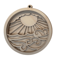 Ocean 3D Laser Cut Ornament – Baltic Birch Wood Craft Supplies | DIY Kit BC5 - The Wood Shape Store