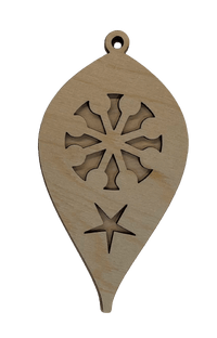 Snowflake 3D Laser Cut Ornament – Baltic Birch Wood Craft Supplies | DIY Ornament Kit XM302 - The Wood Shape Store