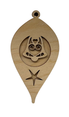 3D Ornament Bell 2 Pieces Laser Cut Out Unfinished ORN114