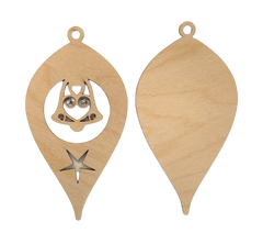 3D Ornament Bell 2 Pieces Laser Cut Out Unfinished ORN114