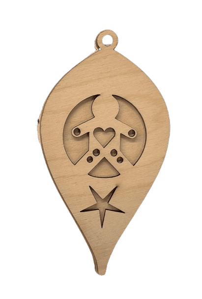 Gingerbread 3D Laser Cut Ornament – Baltic Birch Wood Craft Supplies | DIY Wood Kit XM84 - The Wood Shape Store