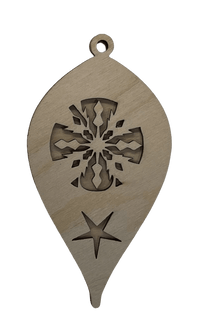 Snowflake 3D Laser Cut Ornament – Baltic Birch Wood Craft Supplies | DIY Wood Ornament Kit XM90 - The Wood Shape Store