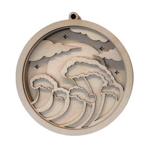 3D Ornament Ocean 6 Pieces Laser Cut Out Unfinished ORN11 3D Ornament Ocean 6 Pieces Laser Cut Out Unfinished ORN11
