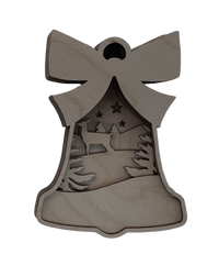Deer 3D Laser Cut Ornament – Baltic Birch Wood Craft Supplies | DIY Wood Ornament Kit AN41 - The Wood Shape Store