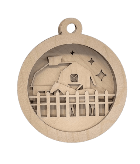 Horse 3D Laser Cut Ornament – Baltic Birch Wood Craft Supplies | DIY Wood Ornament Kit AN21 - The Wood Shape Store