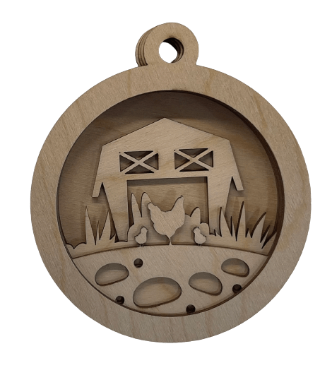 Bird 3D Laser Cut Ornament – Baltic Birch Wood Craft Supplies | DIY Wood Ornament Kit BR8 - The Wood Shape Store