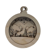 3D Ornament Wolf 8 Pieces Laser Cut Out Unfinished ORN139 3D Ornament Wolf 8 Pieces Laser Cut Out Unfinished ORN139
