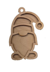 3D Ornament Gnome 2 Pieces Laser Cut Out Unfinished ORN142 3D Ornament Gnome 2 Pieces Laser Cut Out Unfinished ORN142