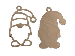 3D Ornament Gnome 2 Pieces Laser Cut Out Unfinished ORN142 3D Ornament Gnome 2 Pieces Laser Cut Out Unfinished ORN142