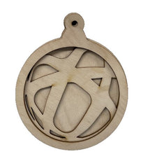 3D Ornament 3 Pieces Laser Cut Out Unfinished ORN143