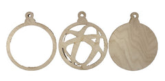 3D Ornament 3 Pieces Laser Cut Out Unfinished ORN143
