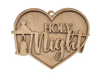 Holy Night 3D Laser Cut Ornament – Baltic Birch Wood Craft Supplies | DIY Wood Ornament Kit RE13 - The Wood Shape Store