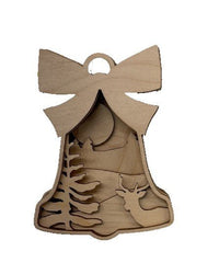 Deer 3D Laser Cut Ornament – Baltic Birch Wood Craft Supplies | DIY Wood Ornament Kit AN46 - The Wood Shape Store
