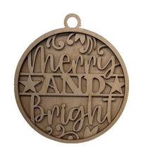 Christmas 3D Laser Cut Ornament – Baltic Birch Wood Craft Supplies | DIY Wood Ornament Kit XM31 - The Wood Shape Store