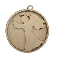 Angel 3D Laser Cut Ornament – Baltic Birch Wood Craft Supplies | DIY Wood Ornament Kit RE15 - The Wood Shape Store