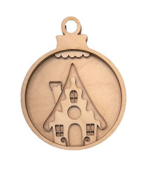 3D Ornament Gingerbread House 3 Pieces Laser Cut Out Unfinished ORN165 3D Ornament Gingerbread House 3 Pieces Laser Cut Out Unfinished ORN165
