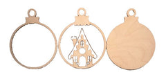 3D Ornament Gingerbread House 3 Pieces Laser Cut Out Unfinished ORN165 3D Ornament Gingerbread House 3 Pieces Laser Cut Out Unfinished ORN165