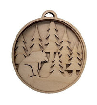 Bear 3D Laser Cut Ornament – Baltic Birch Wood Craft Supplies l DIY Wood Ornament KitAN27 - The Wood Shape Store
