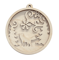 Fox 3D Laser Cut Ornament – Baltic Birch Wood Craft Supplies | DIY Wood Ornament Kit AN1 - The Wood Shape Store