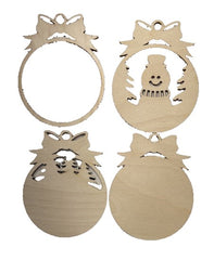 3D Ornament Snowman 4 Pieces Laser Cut Out Unfinished ORN170 3D Ornament Snowman 4 Pieces Laser Cut Out Unfinished ORN170
