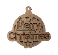 Christmas 3D Laser Cut Ornament – Baltic Birch Wood Craft Supplies | DIY Wood Ornament Kit XM76 - The Wood Shape Store