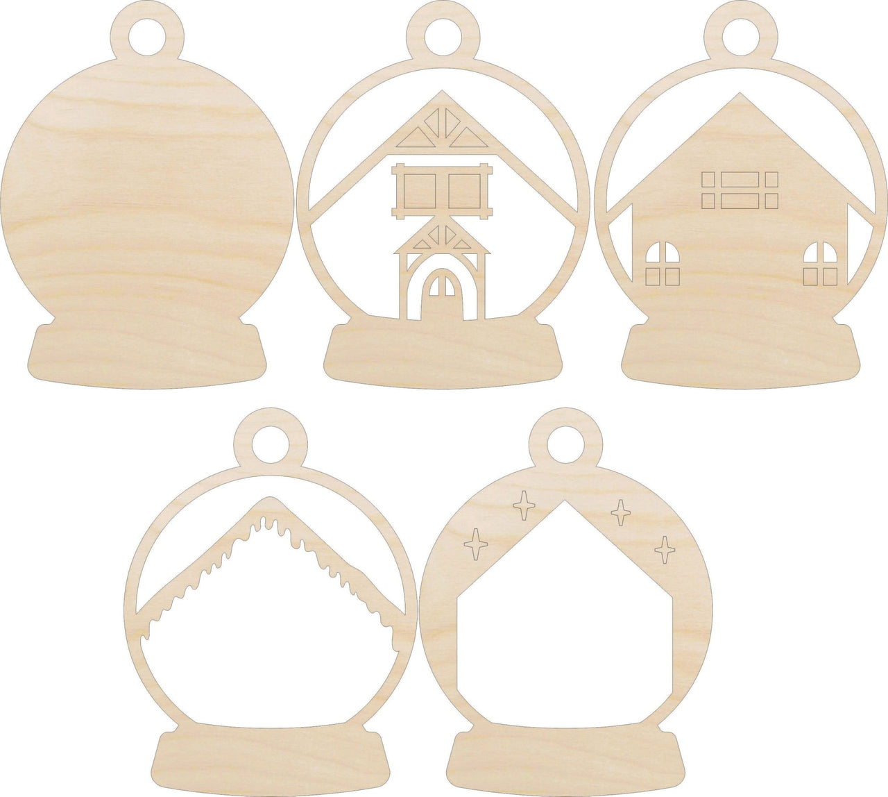 House 3D Laser Cut Ornament – Baltic Birch Wood Craft Supplies | DIY Wood Ornament Kit XM1 - The Wood Shape Store