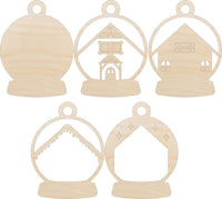 House 3D Laser Cut Ornament – Baltic Birch Wood Craft Supplies | DIY Wood Ornament Kit XM1 - The Wood Shape Store