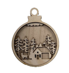 3D Ornament Deer 3 Pieces Laser Cut Out Unfinished ORN179 3D Ornament Deer 3 Pieces Laser Cut Out Unfinished ORN179