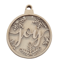 Joy 3D Laser Cut Ornament – Baltic Birch Wood Craft Supplies | DIY Wood Ornament Kit XM6 - The Wood Shape Store