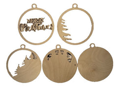 3D Ornament Merry Christmas 5 Pieces Laser Cut Out Unfinished ORN188 3D Ornament Merry Christmas 5 Pieces Laser Cut Out Unfinished ORN188